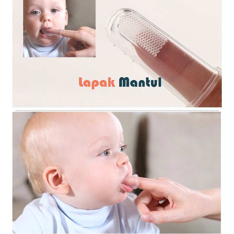 LM-0148 Sikat Lidah Bayi Silikon Lembut Food Grade - Sikat Gigi Pembersih Mulut Bayi BPA Free