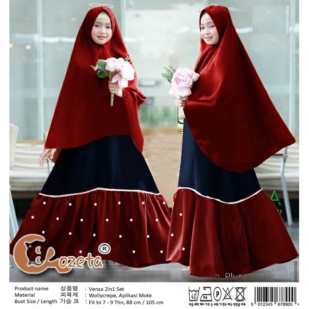 016 VENZA GAMIS KIDS BAJU SYARI MUSLIM ANAK CEWEK MODERN TERBARU TERMURAH GROSIR TANAH ABANG
