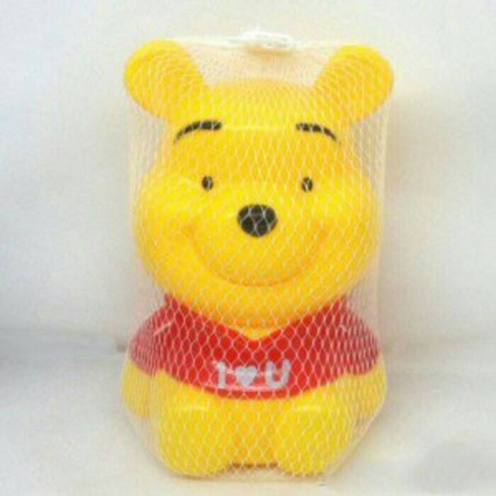 Celengan Plastik Karakter Pooh Keroppi Hello Kitty Doraemon Minion 055