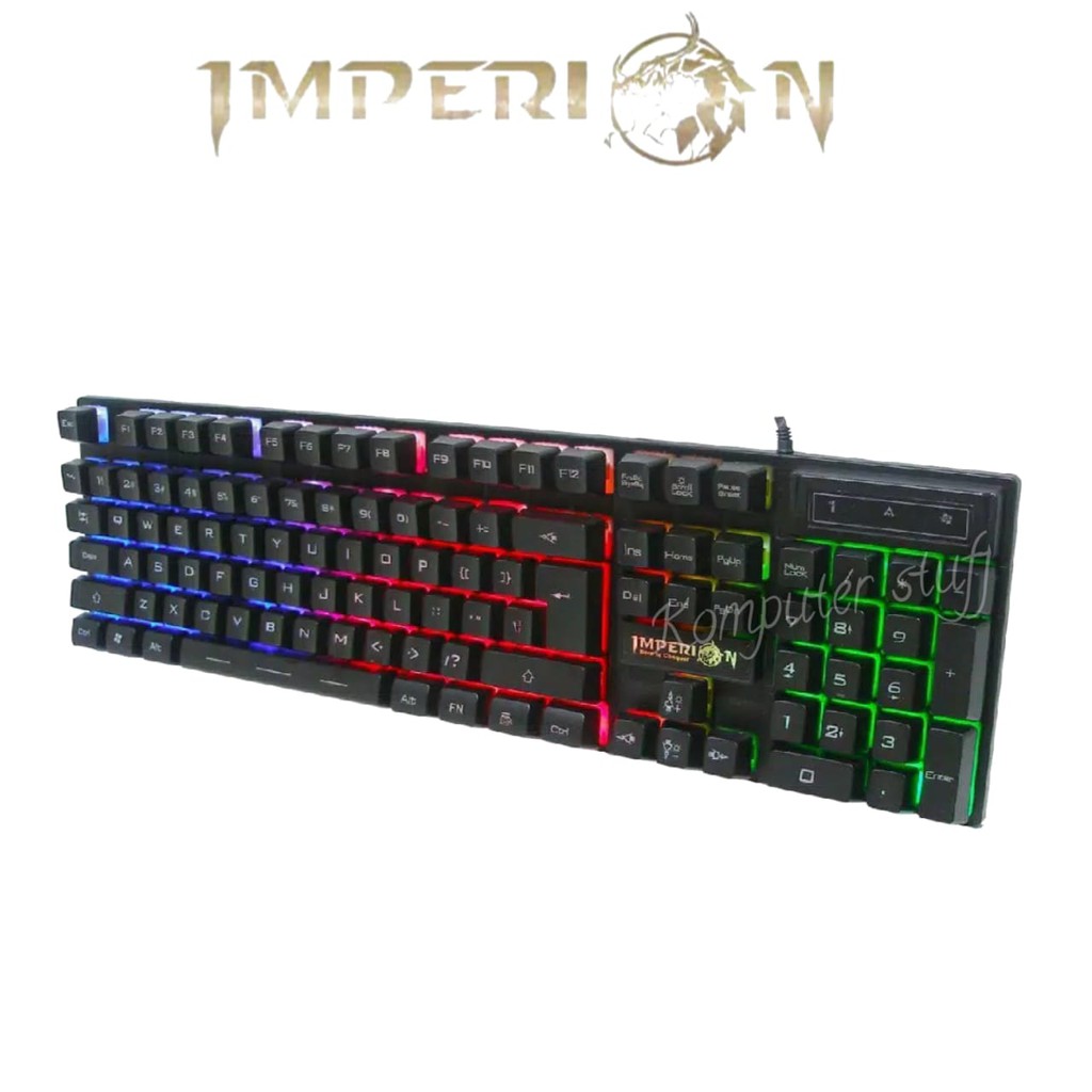 Keyboard Gaming Semi Mechanical Imperion Warrior 10 Keyboard Gaming Wired Backlight 3 Mode LED