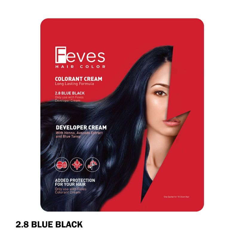 ☃Cutezz_Ching1☃Feves Hair Color Colorant Cream Sachet 30ml - Cat Rambut