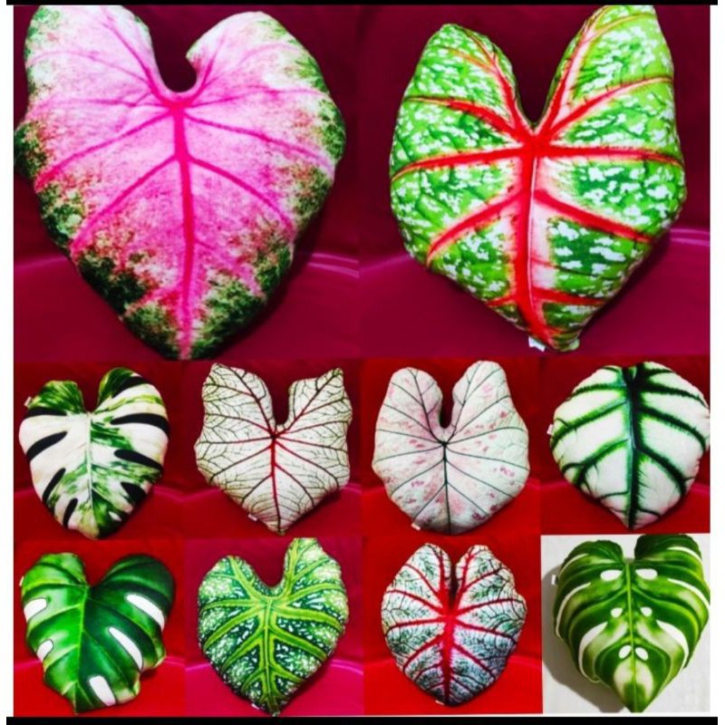 Bantal Sofa Motif Daun Talas/Daun Keladi/Janda Bolong/Bantal Sofa Viral