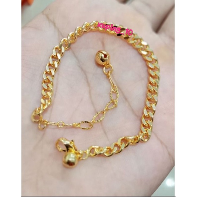 Al-9300.Gelang tangan wanita xuping berlapis emas uk18cm.