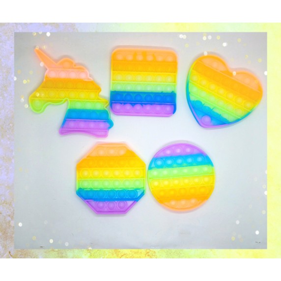 pop it fidget toys UV PELANGI UNICORN - AMONG US - Stitch - Owl UV Import-7