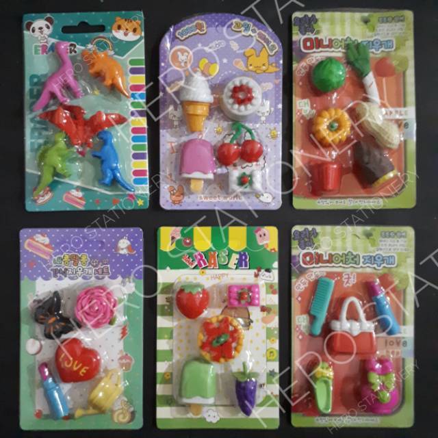 

Penghapus menu makanan gadget kosmetik hewan set AD