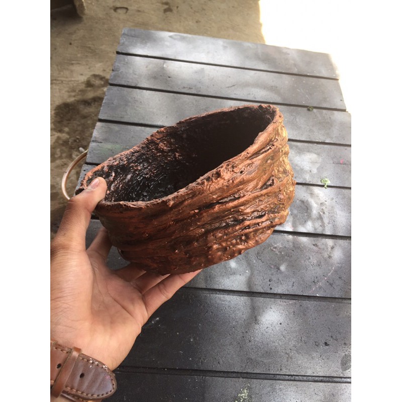 pot bunga relief kesamping / pot bunga minimalis pot cantik kayu