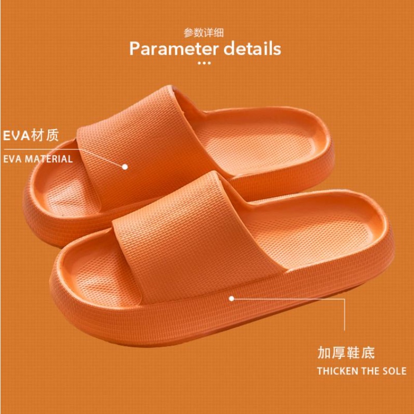 Sandal Selop Rumah Anti-Slip Slipper Jalan Santai / Pantai / Kamar Tidur Premium Anti Licin dan Kotor Bahan EVA Berkualitas Rubber Sendal Wanita / Pria Nyaman Tebal Empuk Desain Simple