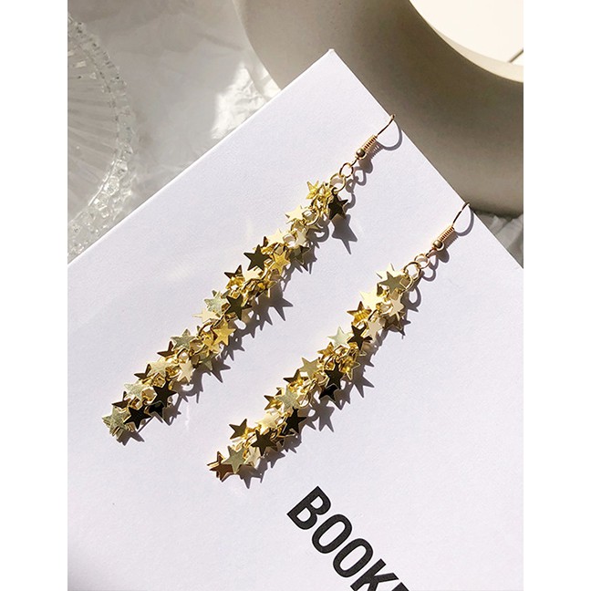 LRC Anting Tusuk Fashion Sequined Tassel Earrings f6208x