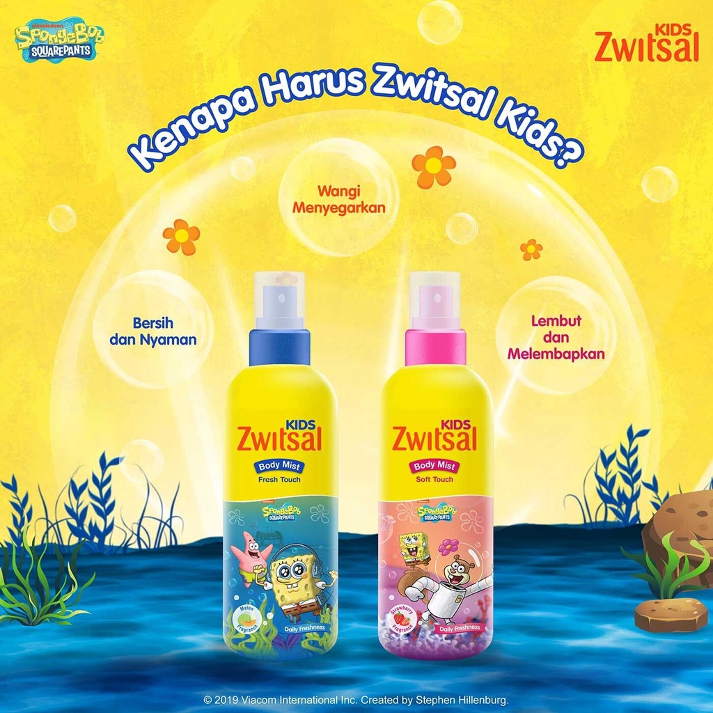 Zwitsal Kids Body Mist Fresh / Soft Touch 100ml - Parfum Cologne Anak 100 ml