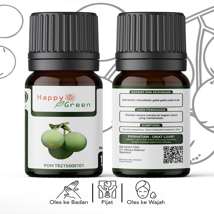 Happy Green Tamanu Oil (10 ml)