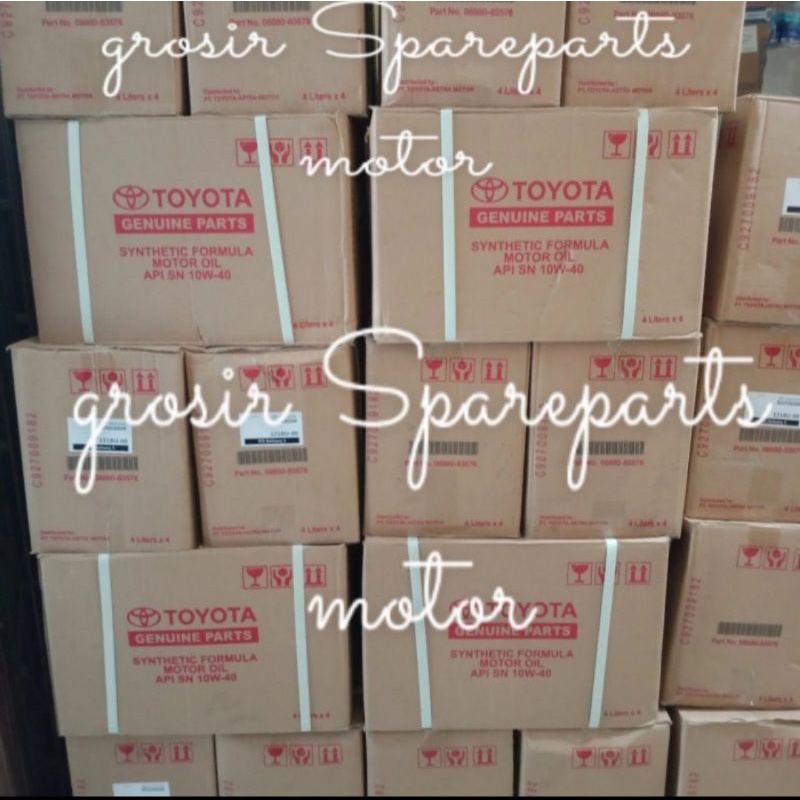 OLI TOYOTA TMO 4 LITER BENSIN SYNTHETYC FORMULA API SN 10W - 40 ISI 4 GALON 1DUS PERDUS