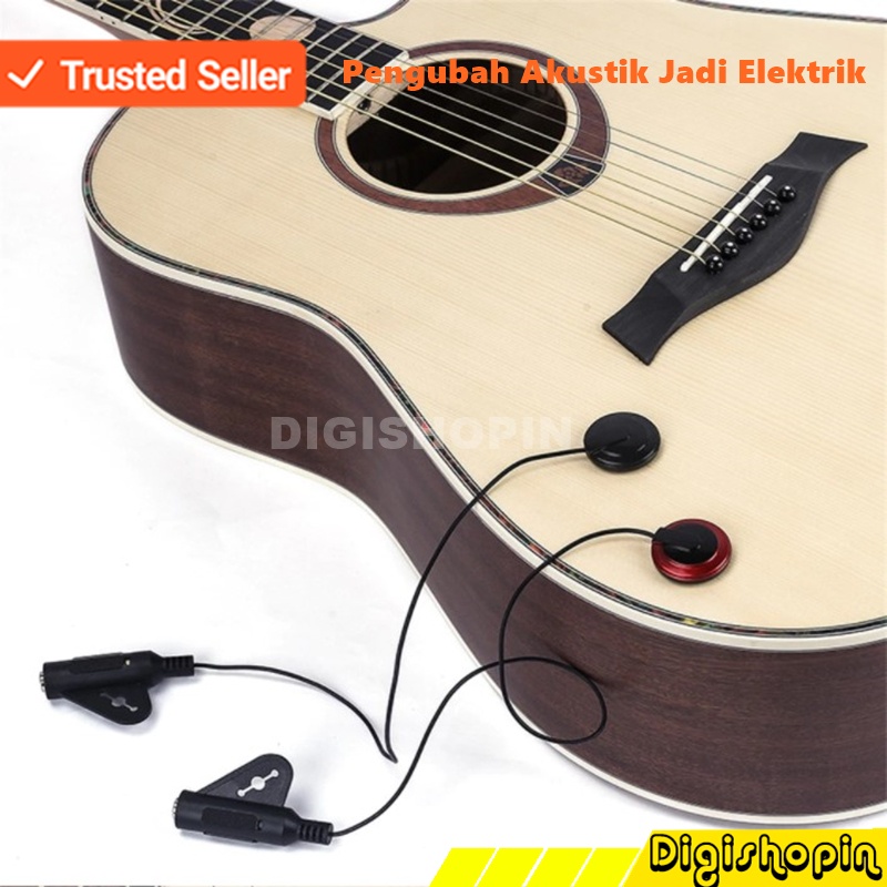 Alat Pengubah Akustik Jadi Elektrik / Gitar pickup transducer / Gitar Electronic Pickup Converter Gi