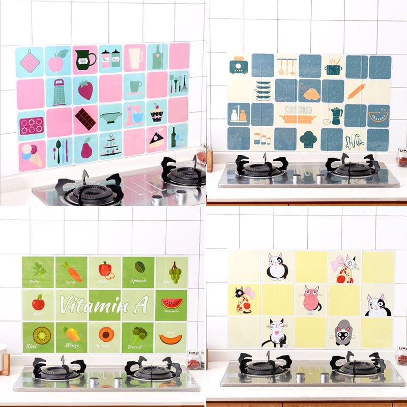 Wallpaper Stiker Dinding Dapur Anti Minyak Api Wallpaper Sticker Alumunium Foil