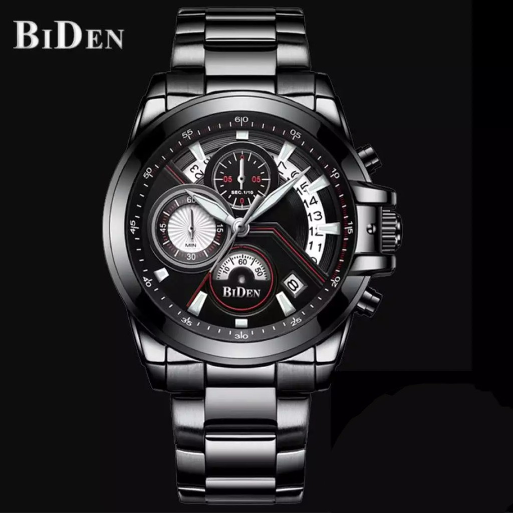 Biden 0083 Jam Tangan Formal Pria Kekinian -Original - Tahan Air - All Stainless -