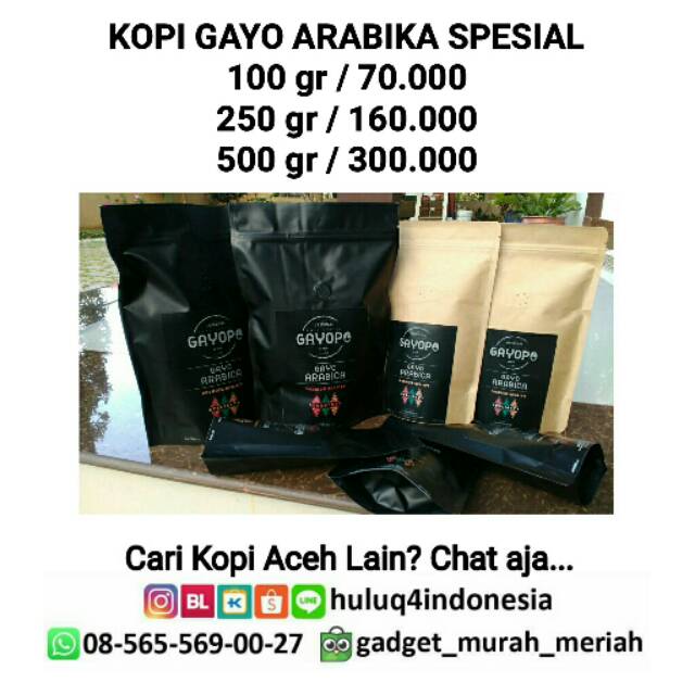 

Kopi Gayo Arabika Spesial 100 gram