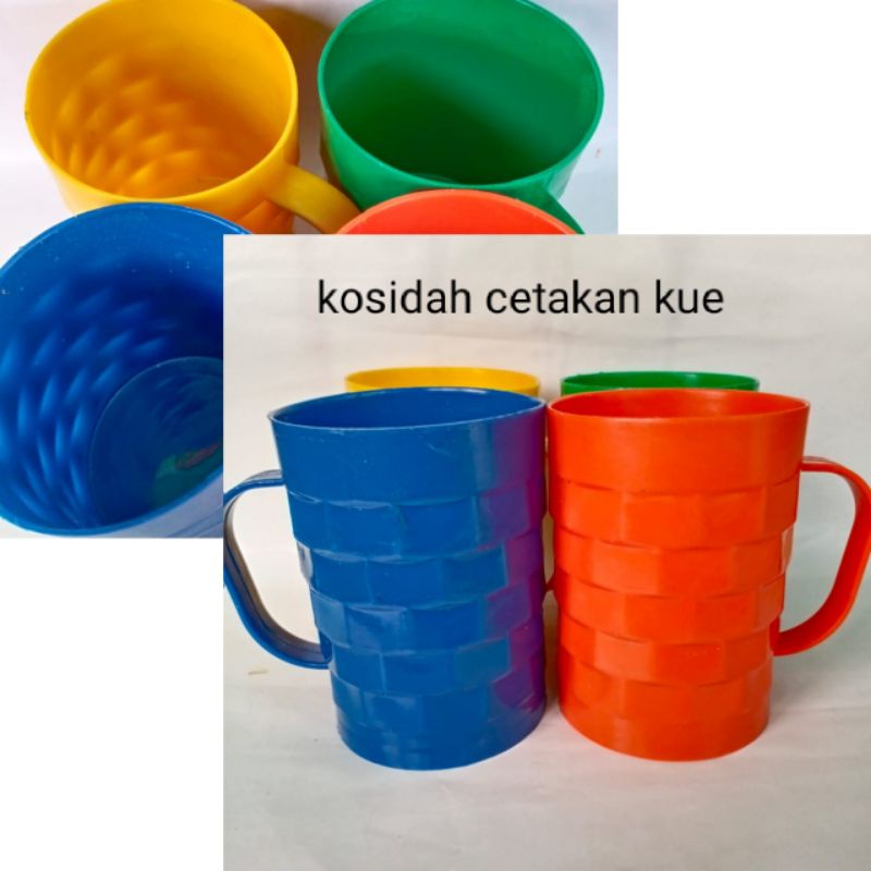 CANGKIR PLASTIK MOTIF TIKAR/GELAS PLASTIK GAGANG