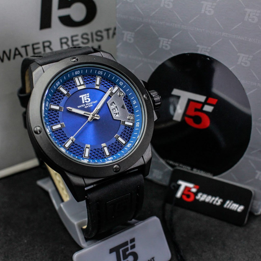 JAM TANGAN PRIA WANITA | RANTAI | KULIT | KARET | MURAH | T5 H 3558G ORI ANALOG FOR MEN