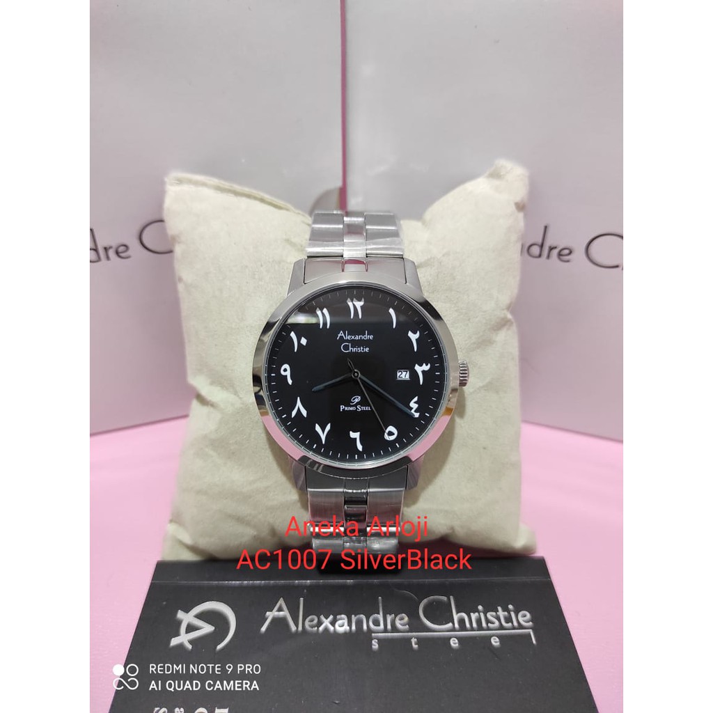 Jam Tangan Pria Alexandre Christie AC1007 / AC 1007 Silver Black Arab