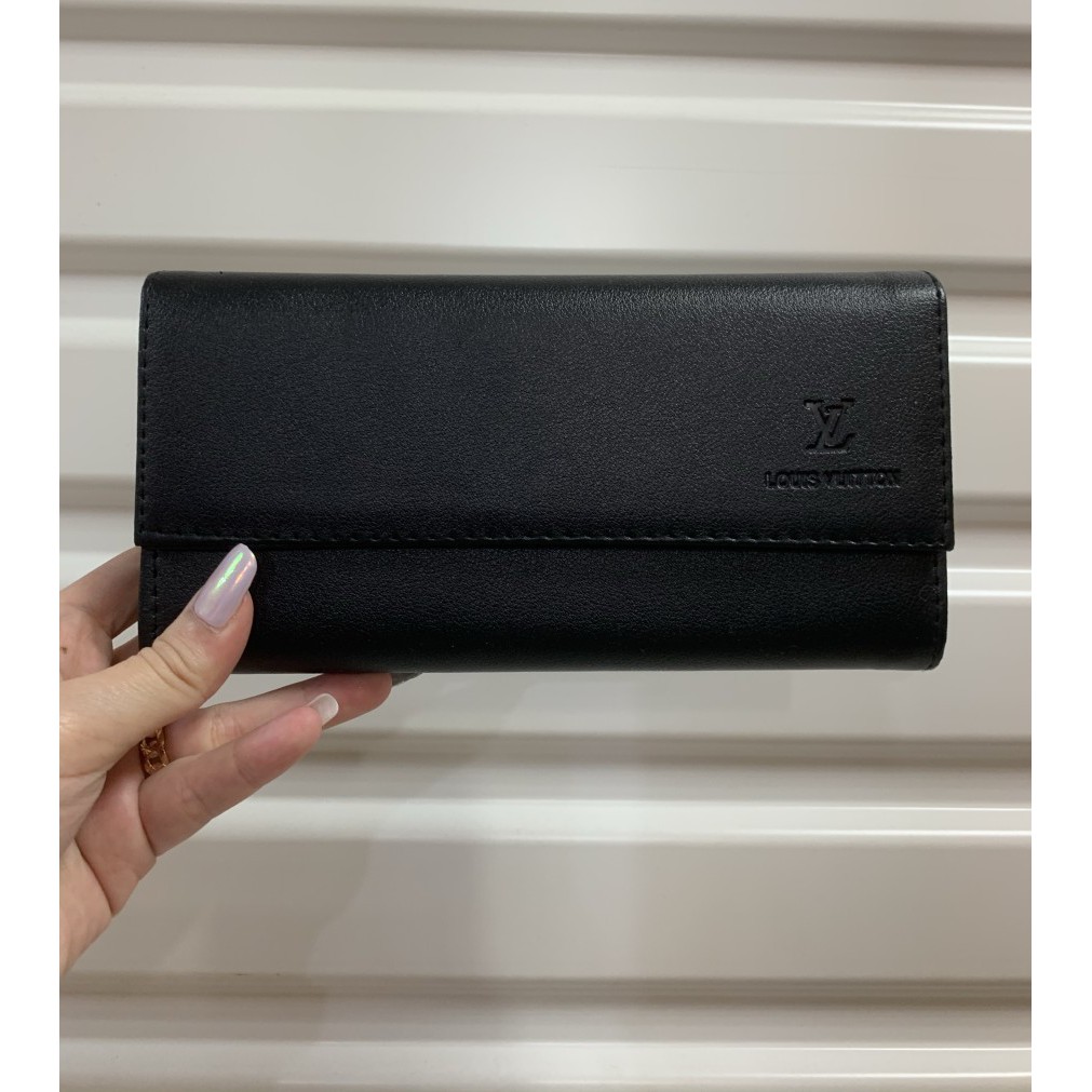REAL PICTURE - Dompet Hitam Wanita LV Premium Quality