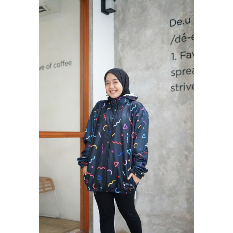 Jaket Sepeda Wanita Jaket Motif Printing/Jaket Goews-5