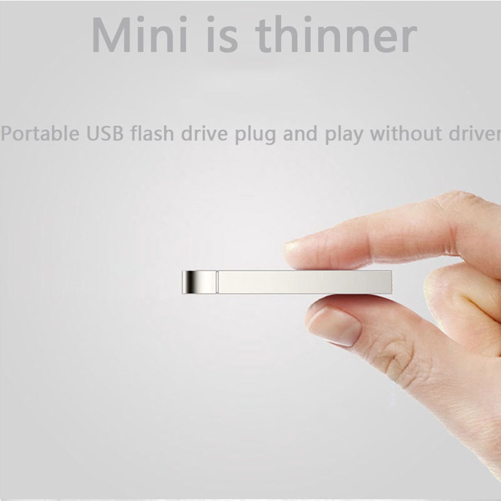 Flashdisk USB Mini Plug and Play 4 / 8 / 16 / 32 / 64 / 128GB Bahan Metal Untuk Komputer Lenovo