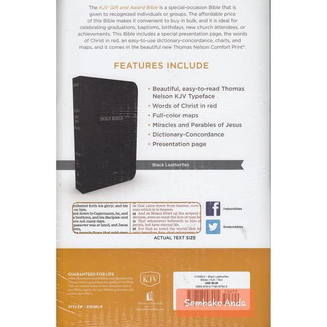 Kjv Gift & Award Bible. King James Version. Alkitab Bahasa Inggris