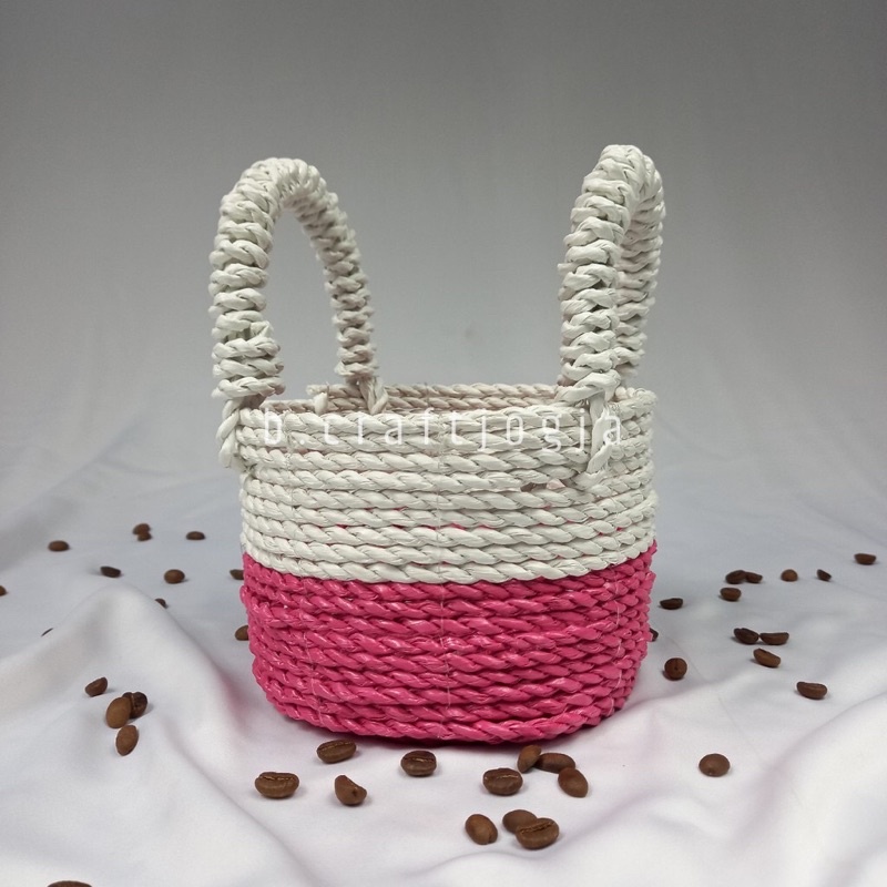Tempat Permen Seagrass Mini Handel warna warni
