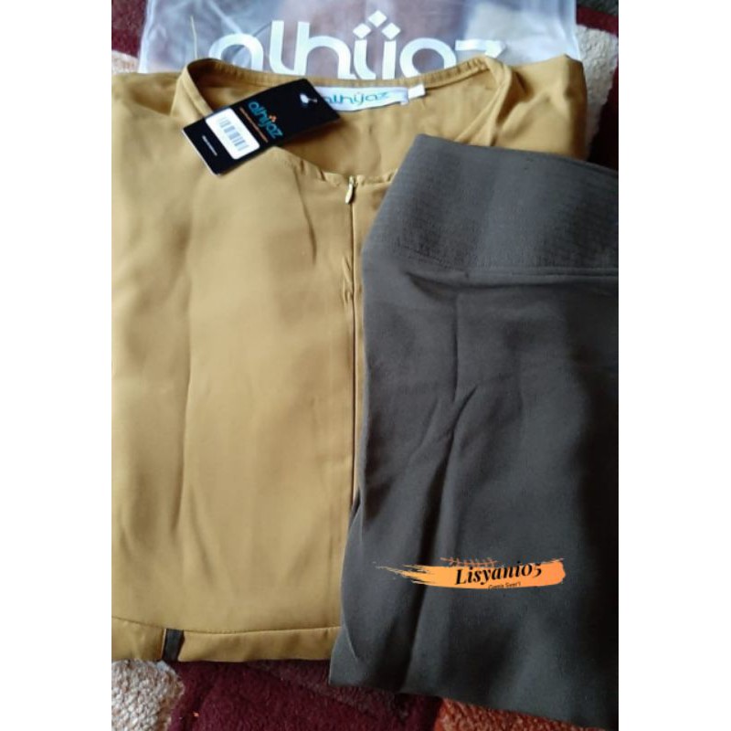 Alhijaz Napisa set Hijab/Gamis dress set/Alhijaz ORI