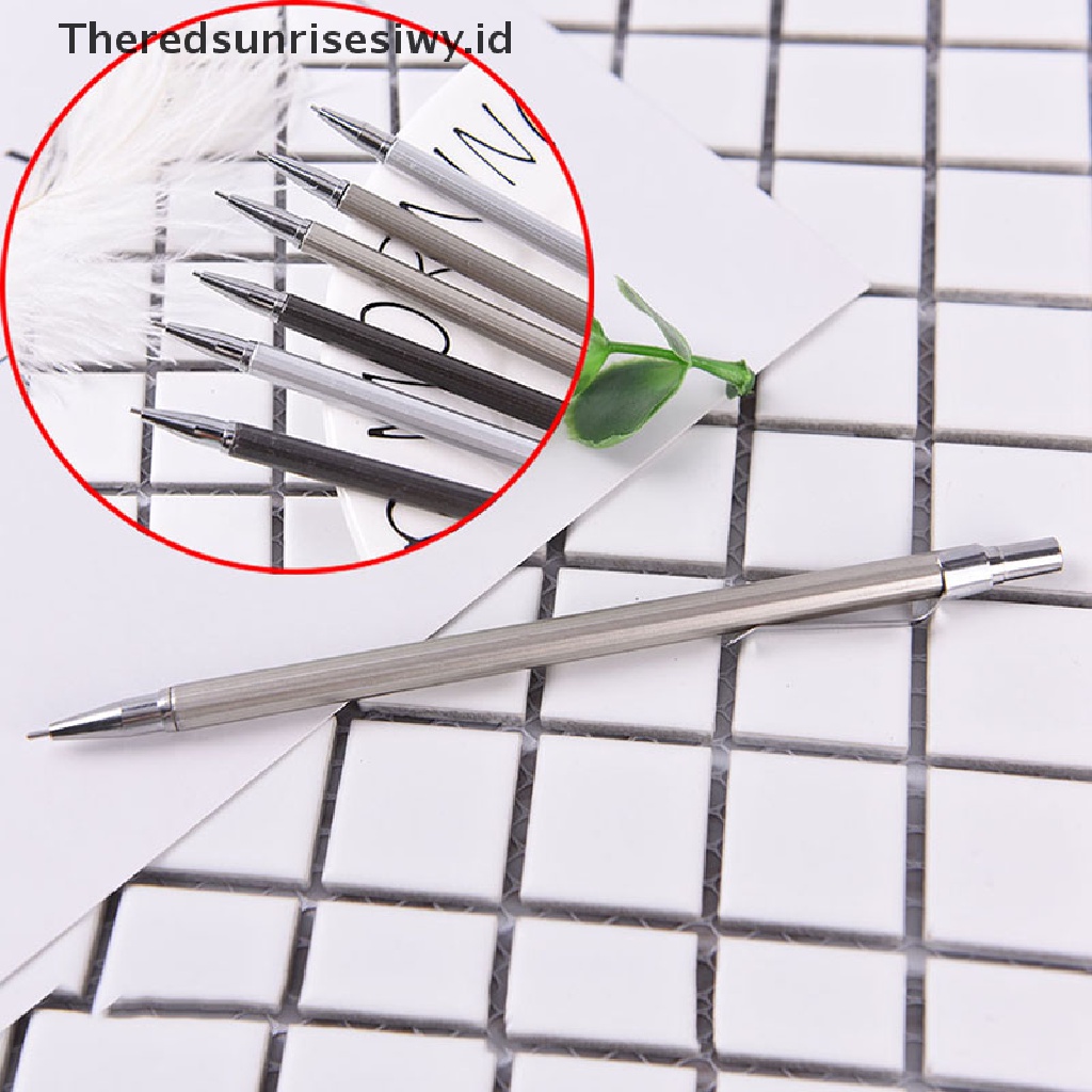 (Theredsunrisesiwy.Id) Pensil Mekanik Otomatis 0.5 / 0.7mm Bahan Metal Untuk Menulis / Menggambar