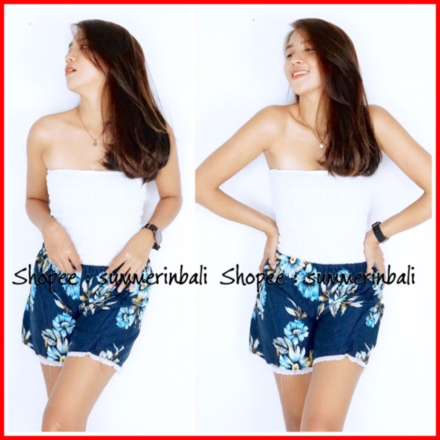  PILIH MOTIF CELANA  PENDEK  BALI  CELANA  RENDA  FLORAL 