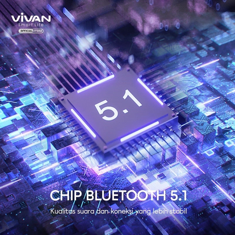 VIVAN TWS Liberty T220 Headset Bluetooth 5.1 Earphone Wireless Garansi Original Resmi 1 Tahun-7