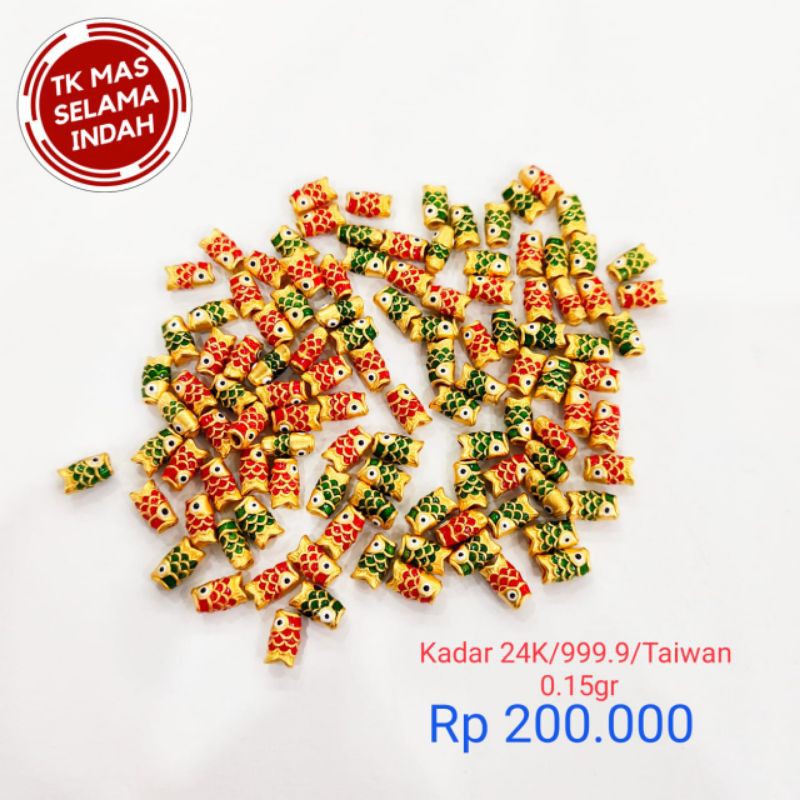 Grosir (SSC) Charm Berbagai Model 0.15gr Emas Kadar 24K/999.9/Taiwan Premium Termurah