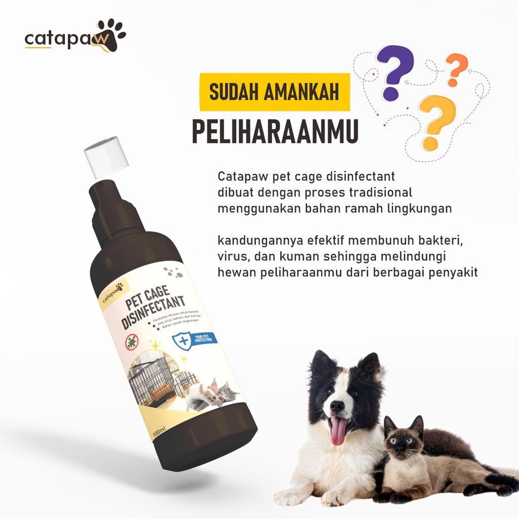 CATAPAW Disinfektan Kandang Hewan Anti Bakteri Virus / Pet Disinfectant Pembersih Kandang dan  Tempat Tidur Kucing Anjing