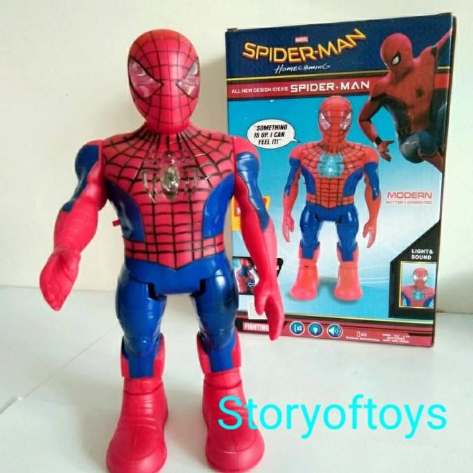 The Amazing Spiderman 2 - Mainan Robot Berlampu / Berjalan