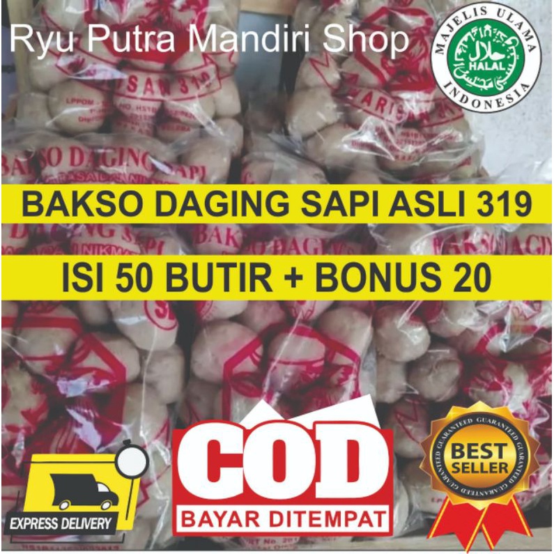 Jual Bakso Sapi Warisan 319 Isi 50 Bonus 20 Sertifikasi Halal Mui