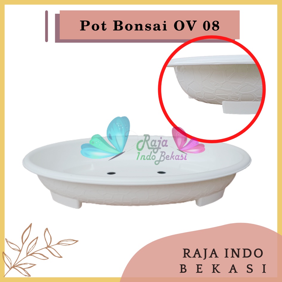 Ori Bjp Bonsai Oval Ov 08 Putih Hitam Merah Bata Coklat Pot Bunga Plastik Bonsai Budi Jaya Motif Batu Alam Ceper PendekPot Bonsai Plastik Keramik Semen Bonsai Mame Kelapa Besar Mini