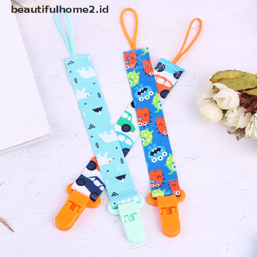 (Beautifulhome2.Id) Klip Rantai Holder Dot Empeng Bayi Motif Print Kartun