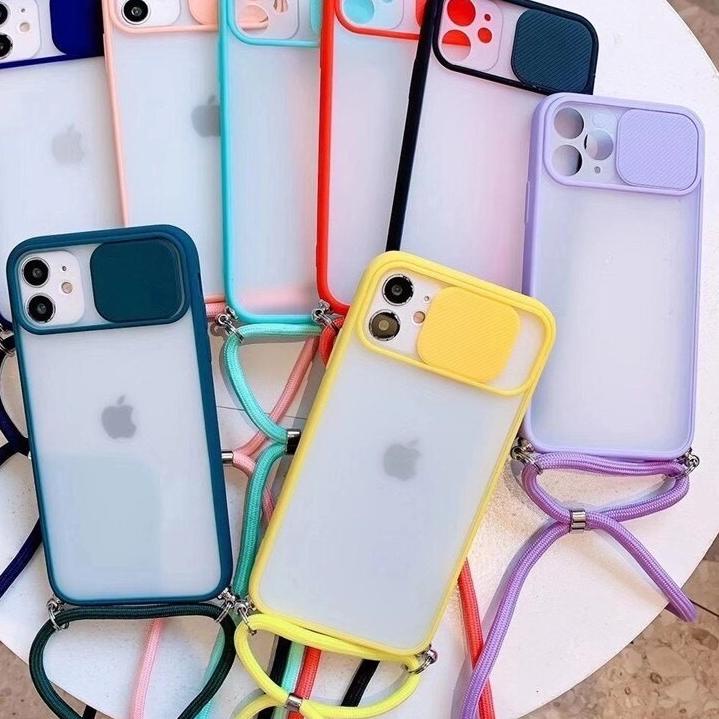 ♜ VIVO V20 SE Y19 Y91 Y93 Y95 Y1S Y12 Y15 Y17 Y20 Y12S Case Lanyard Slide Camera Kamera Tali Gantung