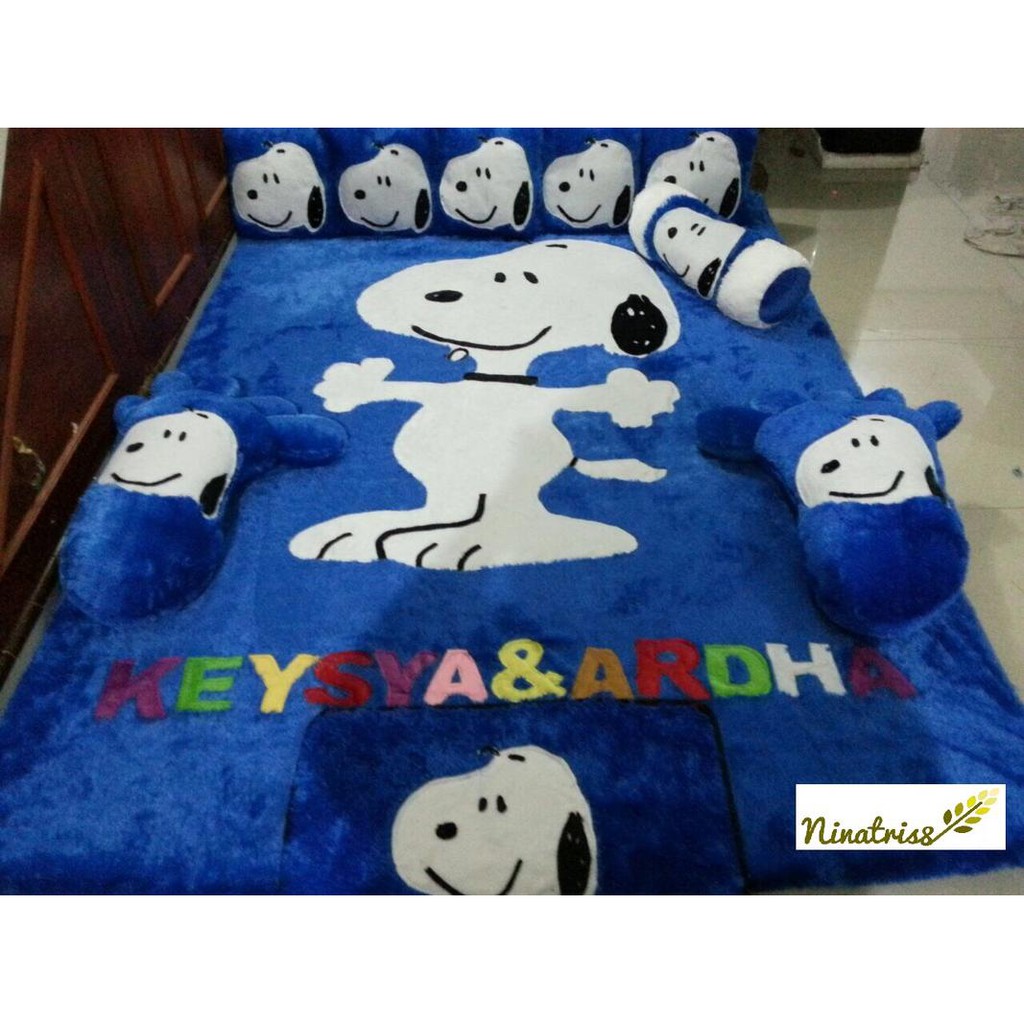 Karpet Karakter Bulu Rasfur Murah INOAC 5cm Uk 150x200 Motif Snoopy
