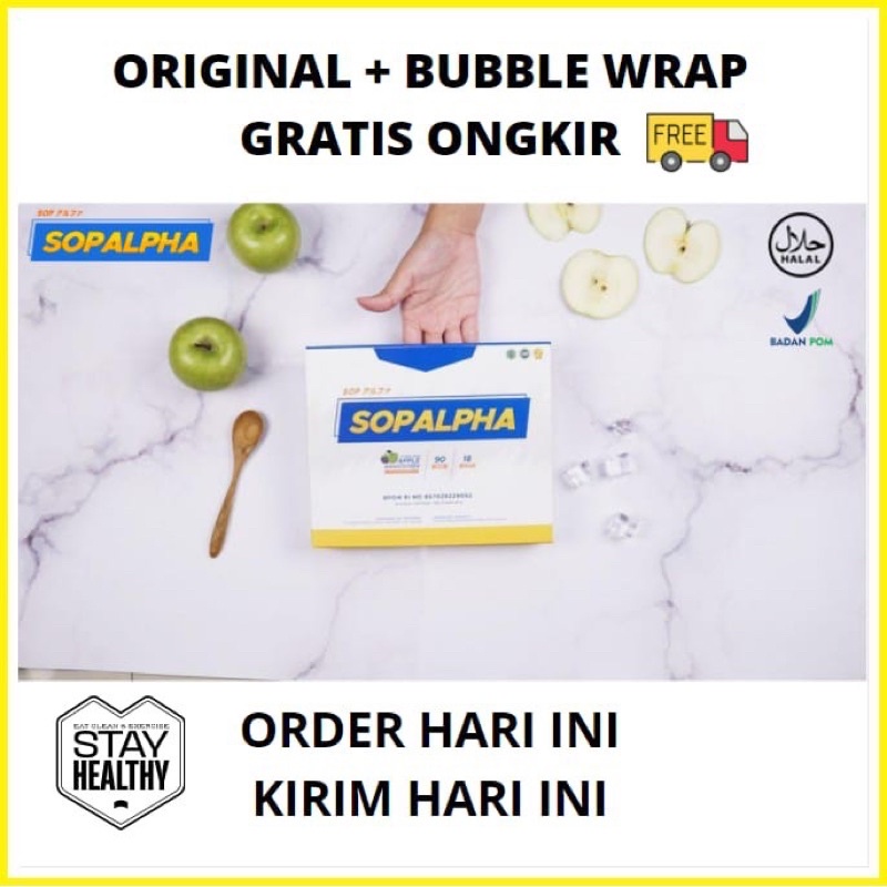 SOPALPHA Minuman Kesehatan Suplemen Daya Tahan Tubuh Obat Herbal Diabetes Kolesterol Jantung BPOM