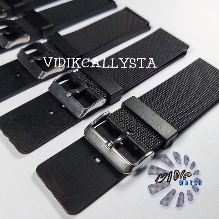 Tali Karet Jam Tangan 18mm 20mm 22mm 24mm 26mm Rubber Strap 18 20 22 24 26 MM