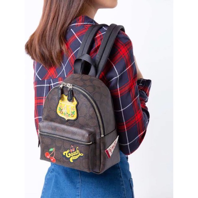 Coach Mini Charlie in Signature Patches / Ransel Coach Mini