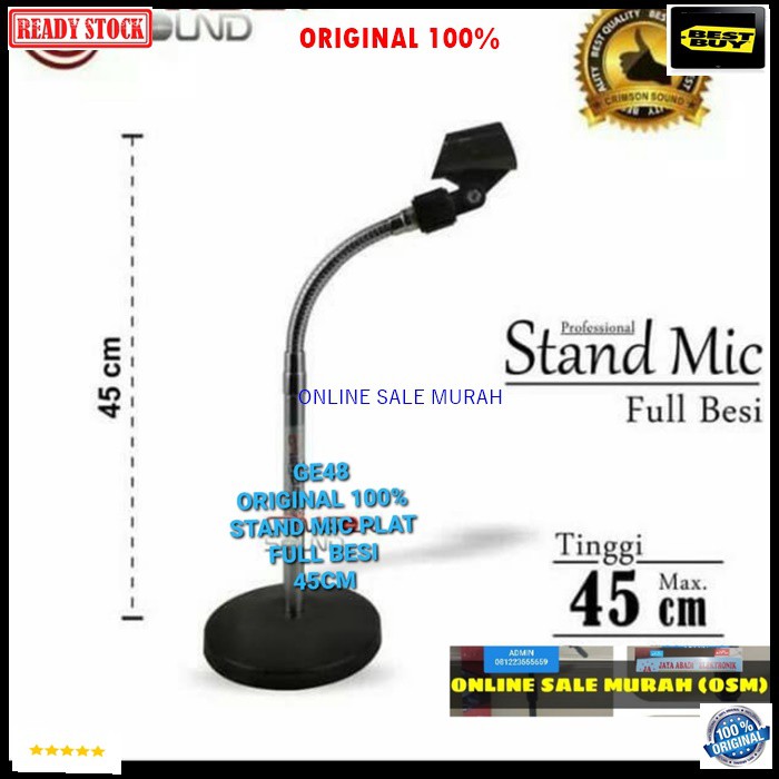 G48 Original 100% stand mic meja full besi holder mik table standing microphone mimbar podium mik penyangga mikrophone tiang pegangan Fleksible flexsible karaoke musik DJ G48   Bisa segala jenis MICROPHONE JAMINAN ANTI JATUH FULL BESI  Dapet holder Tinggi