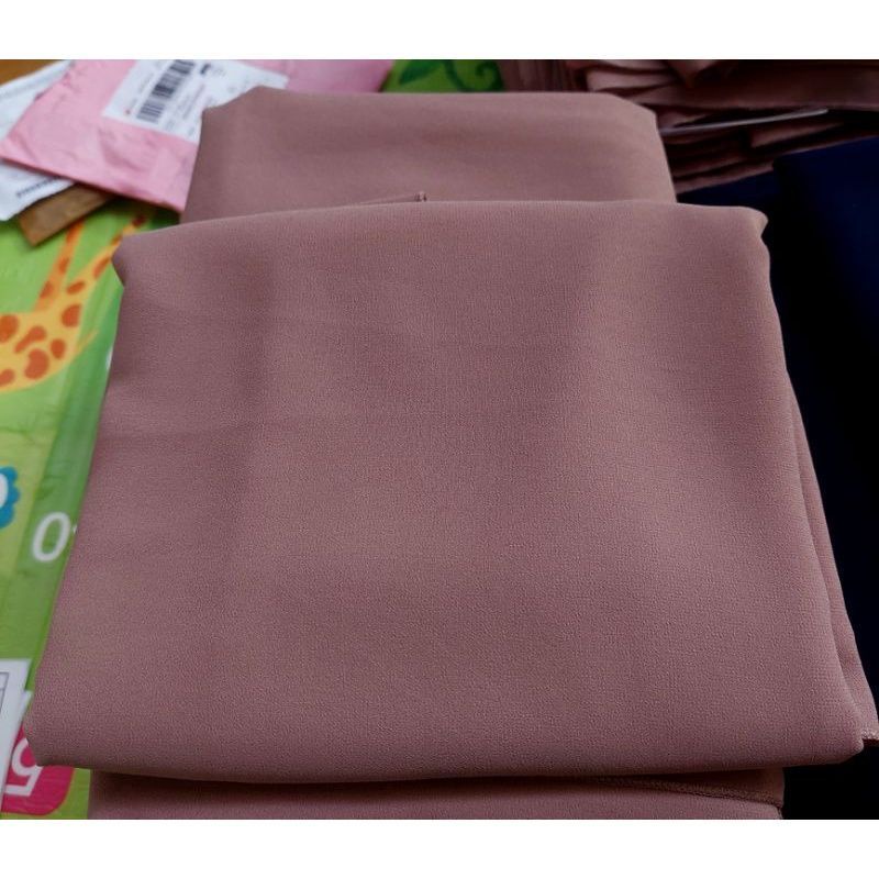 Khimar Instan Dua Layer Ceruty Jumbo Plus Cadar || Kerudung Segi Tiga Instan Syari || Hijab Instan Jumbo Syari-Milo