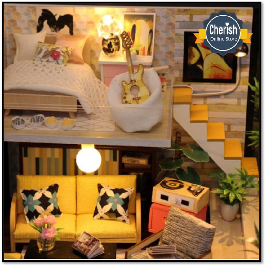 Miniature Rumah 3D - DIY Rumah Boneka - Mainan Pajangan Rumah - M031 - Kado Unik