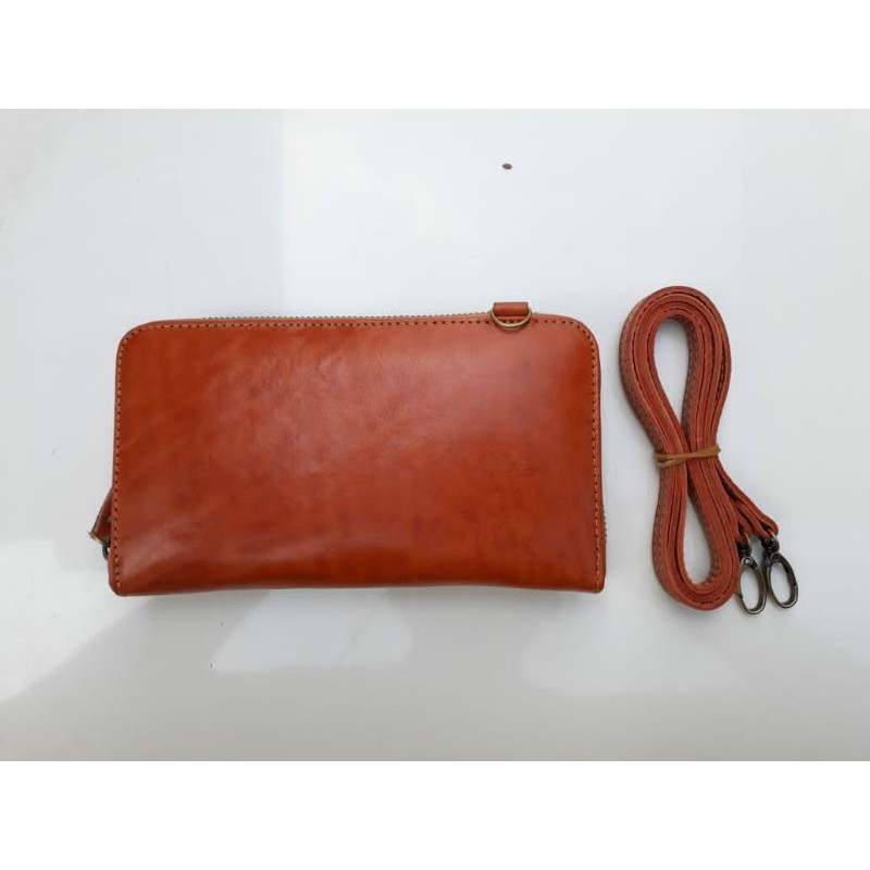 Hawa Leather Dompet Wanita dengan Tali Panjang Kulit Asli