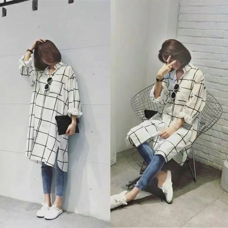 Tunik cardigan - Cardigan square - Long cardi