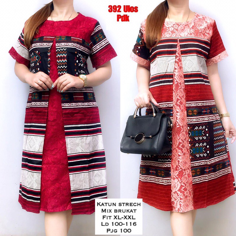 392 ulos pdk Dress ulos formal bahan katun strech mix 392 ulos pdk Dress ulos formal bahan katun strech mix