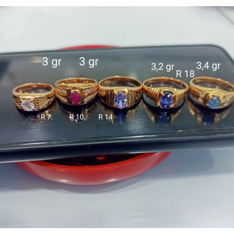 Cincin Pria Emas kadar 700/16K CinCin Batu