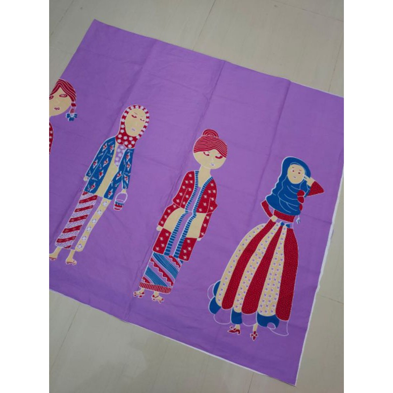 Kain Batik etnik Bu tedjo lilac